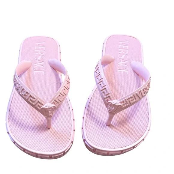 Versace Greca-embossed flip flops